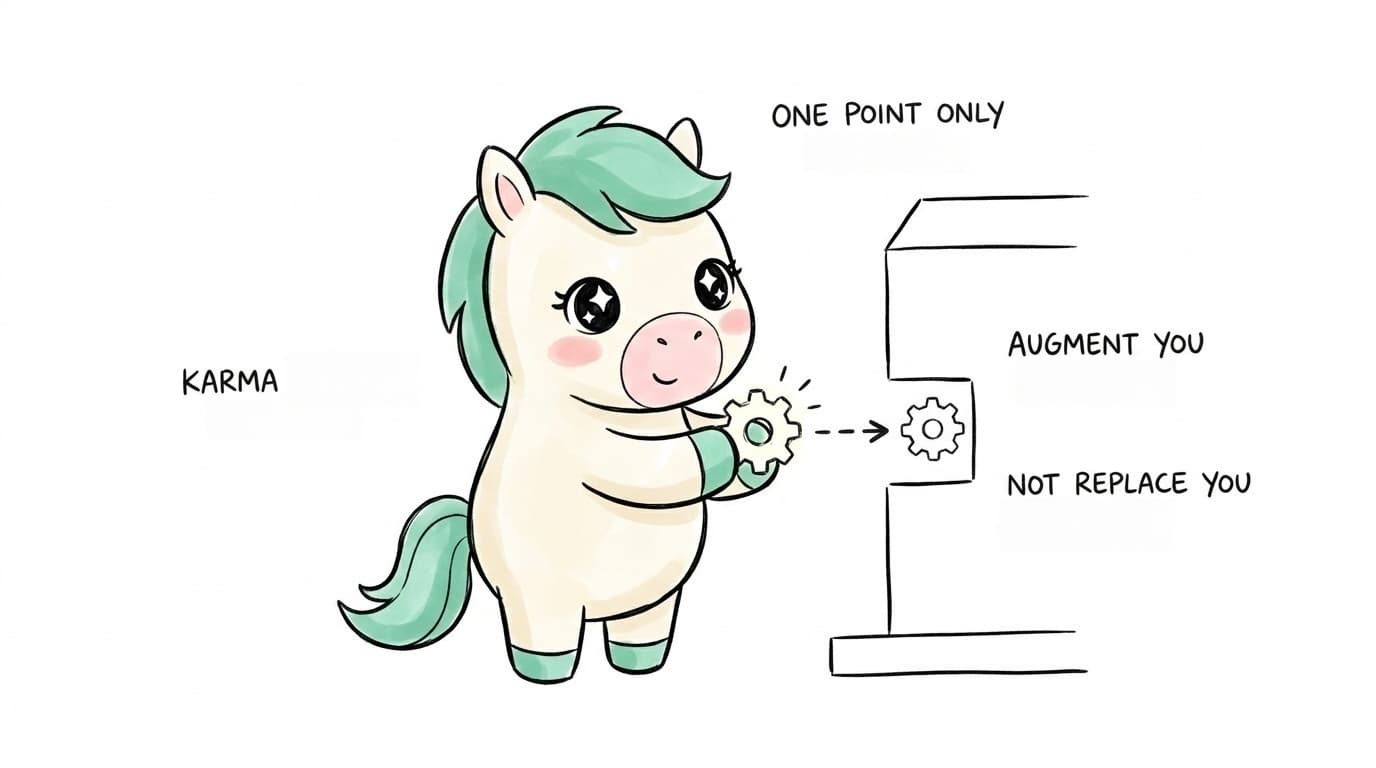 Illustration: one point only — augment you, not replace you