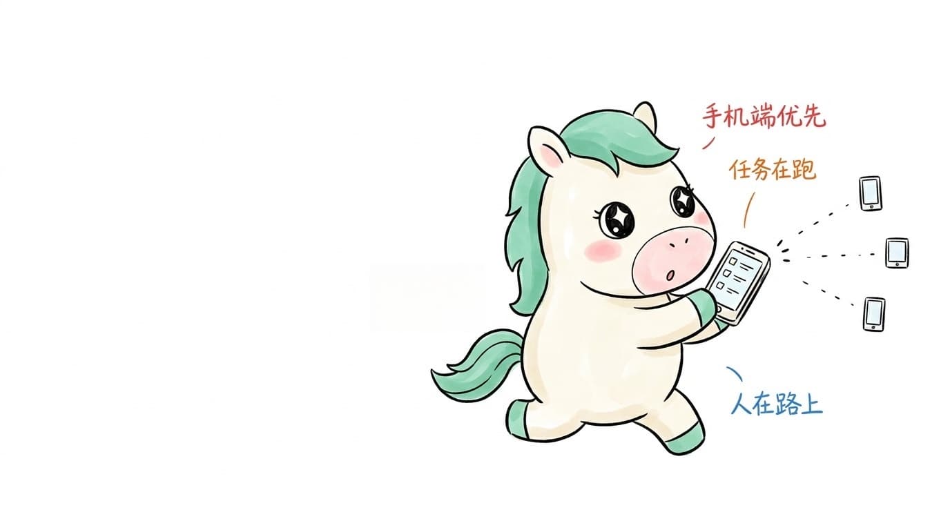 插画：手机端调度千台设备