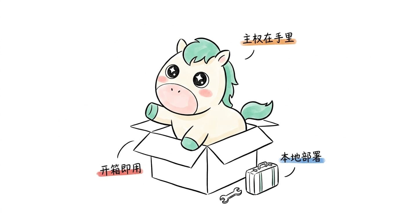 插画：开箱即用，主权在手里，本地部署