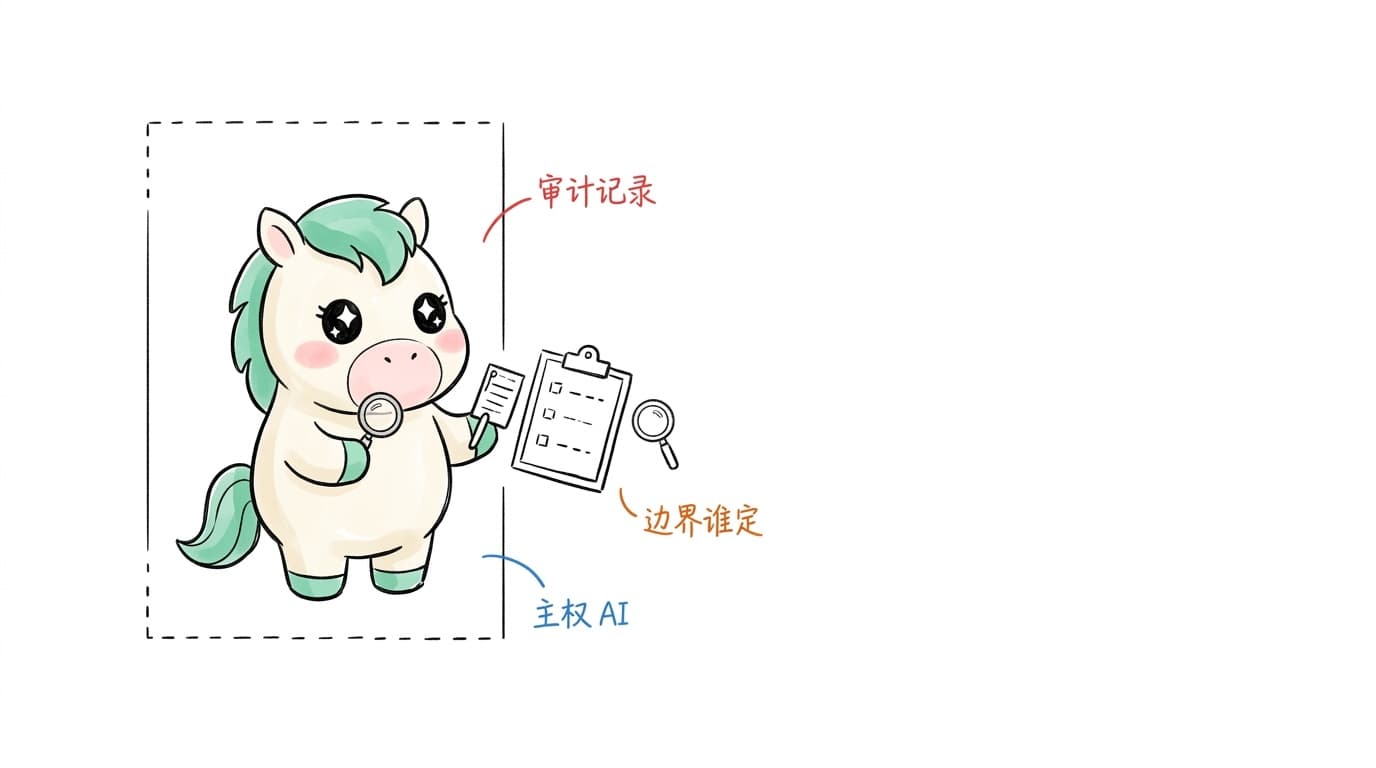 插画：审计记录，边界谁定，主权AI